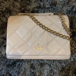 Kate Spade Quilted Taupe Shoulder/Crossbody Bag
